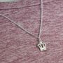Sterling Silver Crown Charm Necklace, thumbnail 3 of 5