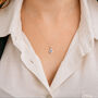 Personalised Sterling Silver April Cubic Zirconia Birthstone Necklace, thumbnail 2 of 12