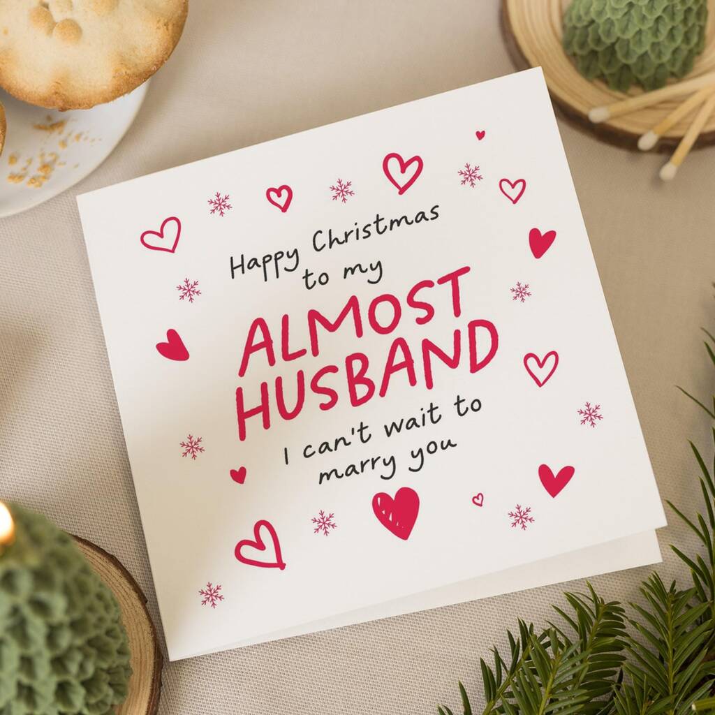 Personalised Christmas Card For Fiance Husband To Be, 1 of 7