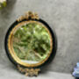 20cm Black And Gold Decorative Wall Mirror – Floral Motif, thumbnail 3 of 10