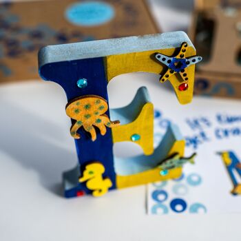Personalised Paint Your Own Under The Sea Wooden Letter, 5 of 7