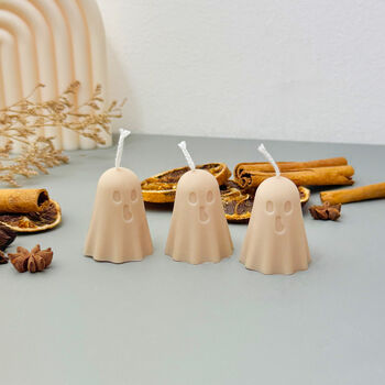 Set Of Three Cute Ghost Candles And Halloween Candles, 2 of 10