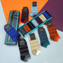 Father’s Day Trainer Men Socks Gift Box – Retro Stripe, thumbnail 3 of 3