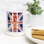 Long The Live The King Union Jack Coronation Mug, thumbnail 1 of 3