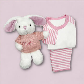 Personalised Bunny Snuggle Hamper, Pink, 3 of 9