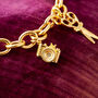 Charm Bracelet In Gold Plated Sterling Silver, thumbnail 7 of 11