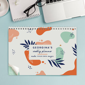 Personalised Tropical Desk Planner For Friends, 3 of 3