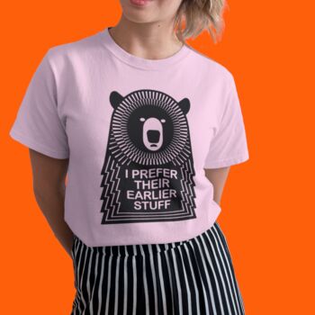 Bear Music Quote T Shirt In Women's Fit, 5 of 6