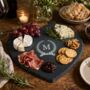 Monogrammed Wreath Slate Cheese Board, thumbnail 2 of 10