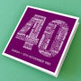 Personalised Name And Date 40th Birthday Card, thumbnail 3 of 5