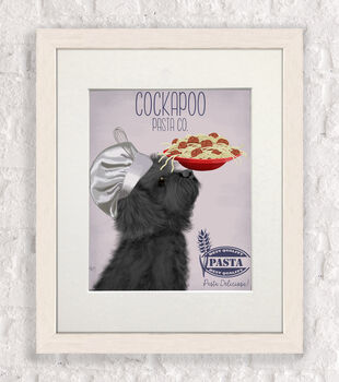 Cockapoo Pasta Company Art Print Framed Or Unframed, 7 of 8