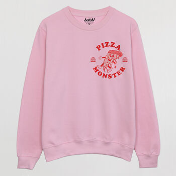 Pizza Monster Women's Back Print Sweatshirt, 8 of 9