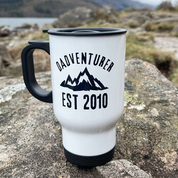Personalised Dadventurer Travel Mug Chrsitmas Gift, 2 of 3