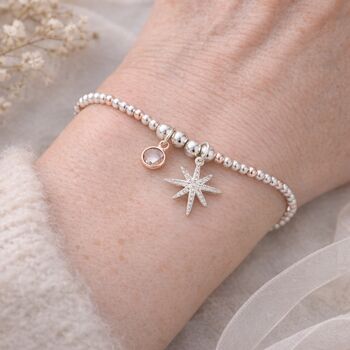 60th Birthday Star Charm Stretch Bracelet, 3 of 5