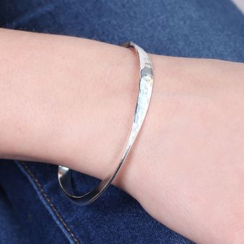 Personalised Hammered Sterling Silver Bangle, 10 of 10