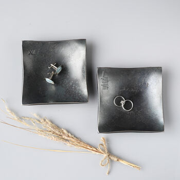 11th Anniversary Curved Square Steel Dish . Smooth Finish, 2 of 9