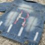 Embroidered Baby/Toddler Denim Jacket With Letter, thumbnail 3 of 6