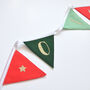 Personalised Red And Green Christmas Bunting, thumbnail 5 of 9