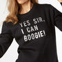 Yes Sir I Can Boogie Metallic Christmas Jumper, thumbnail 1 of 3