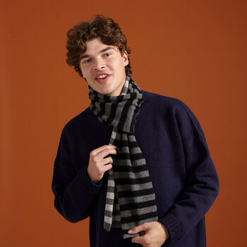 Stripe Soft Lambswool Scarf, 9 of 12