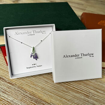Lavender Purple Flower Necklace, 5 of 6
