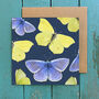Butterflies Illustrated Blank Card, thumbnail 1 of 2