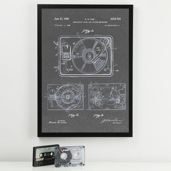 Anatomy Of A Record Player Patent Print, 5 of 7