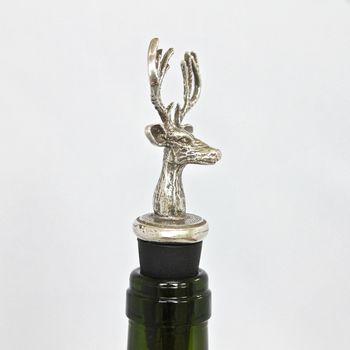 Pewter Stag Bottle Stopper, 2 of 4