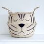 Children's Tiger Seagrass Storage Belly Basket, thumbnail 1 of 4
