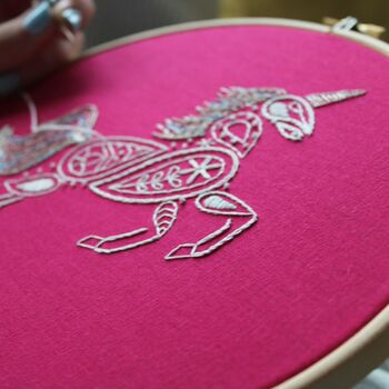 Unicorn Embroidery Kit, 5 of 8