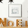 Personalised New Baby Typographic Print, thumbnail 2 of 5