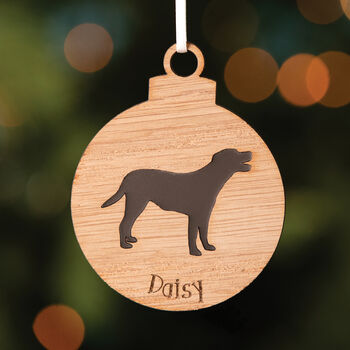 Personalised Wooden Pet Bauble, 4 of 5