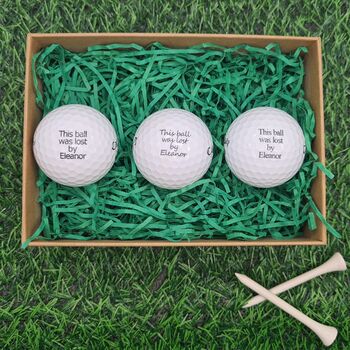 Three Personalised Golf Balls. Four Brands To Choose From. Any Logo, Photo Or Text. Free Gift Box, 5 of 12