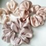 Lina Soft Scrunchie Set Of Three Blush Pink, thumbnail 3 of 5