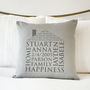 Personalised Home Word Art Cushion, thumbnail 4 of 5