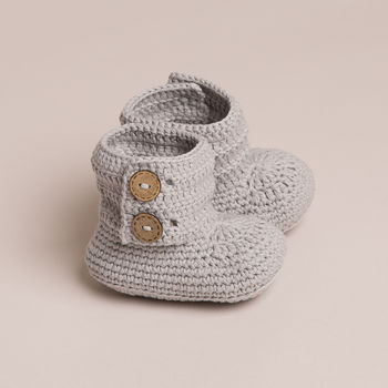 Hand Crochet Baby Cotton Boots, 4 of 10
