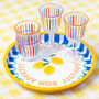 Yellow And White Fabric Gingham Tablecloth, thumbnail 3 of 4