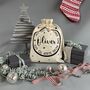 Personalised Christmas Eve Bag Two Natural With Black, thumbnail 1 of 12