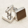 Cutty Sark Wood Sterling Silver Cufflinks, thumbnail 2 of 10