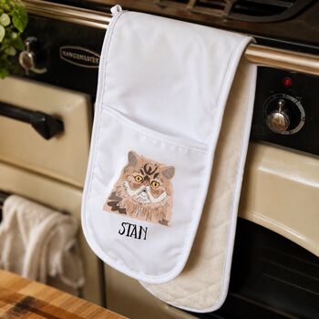 Personalised Pair Of Cat Oven Gloves, 2 of 12