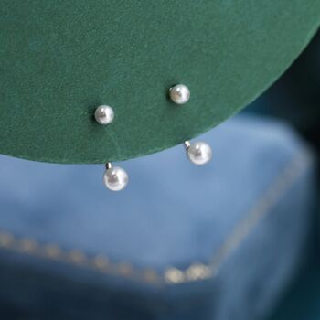 Double Pearl Ear Jacket In Sterling Silver, 6 of 11