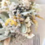 Dried Eucalyptus Wreath With Yellow Flowers, thumbnail 4 of 7