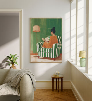 Female Book Portrait Art Print, 2 of 4