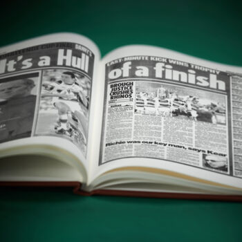 Rugby League Cup Personalised Gift Newspaper Book, 11 of 12