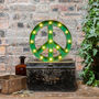 Green Rusty LED Peace Sign, thumbnail 1 of 6
