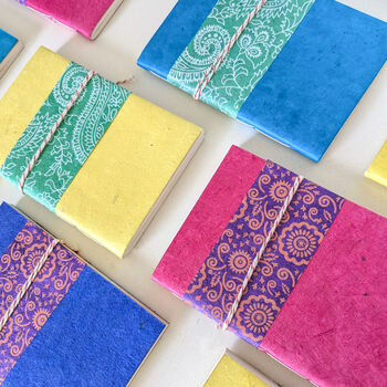 Colourful Nepali Lokta Paper Notebooks A6, Fair Trade, 3 of 8