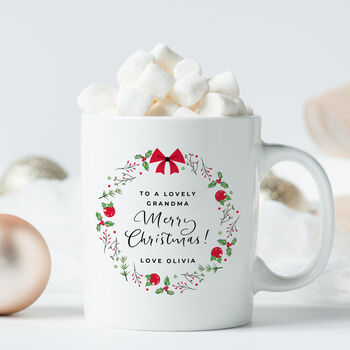Personalised Christmas Gift For Grandma Mug, 2 of 8