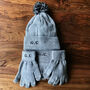 Personalised Initials Hat, Scarf And Gloves Set, thumbnail 9 of 10