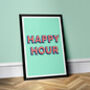Happy Hour, Portrait, Bright, Vibrant, Poster Print, thumbnail 4 of 5