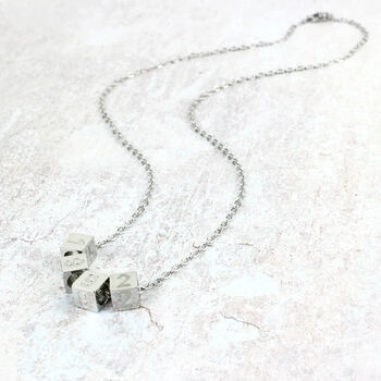 Special Date Cubed Bead Necklace, 5 of 9